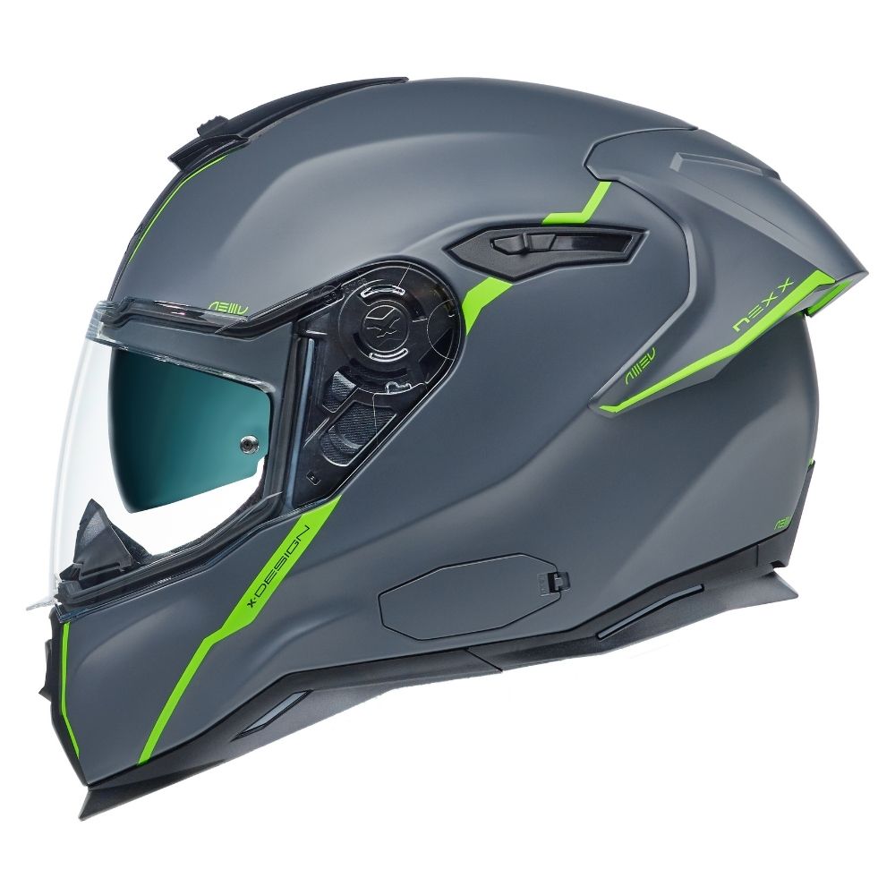 Capacete-Nexx-SX100R-Shortcut-Cinza-Neon-Fosco Capacete-Nexx-SX100R-Shortcut-Cinza-Neon-Fosco