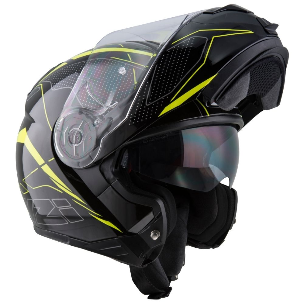 Capacete-Moto-Articulado-NZI-Combi2-Duo-Sword-Preto-e-Amarelo