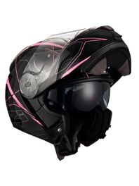 Capacete-Moto-Articulado-NZI-Combi2-Duo-Sword-Preto-e-Rosa-Fosco-9