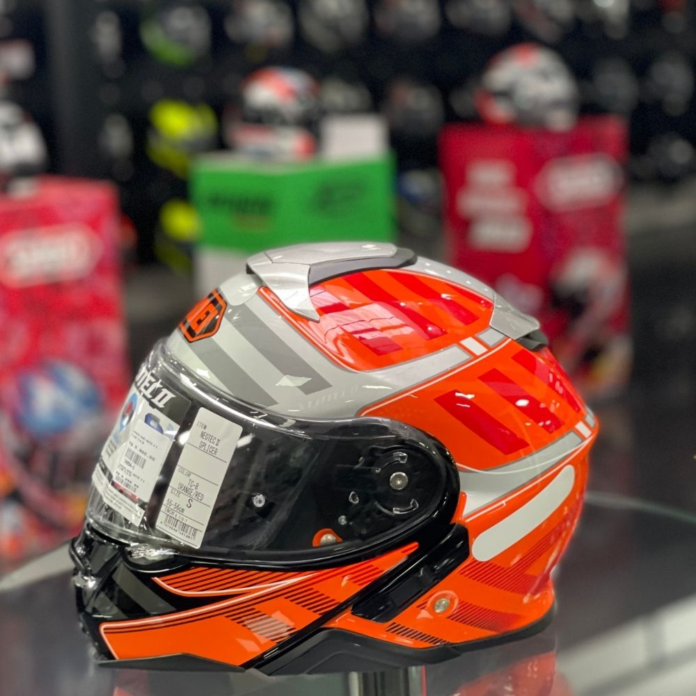 Capacete Shoei Neotec 2 Articulado Splicer Tc 8 Laranja Nacar