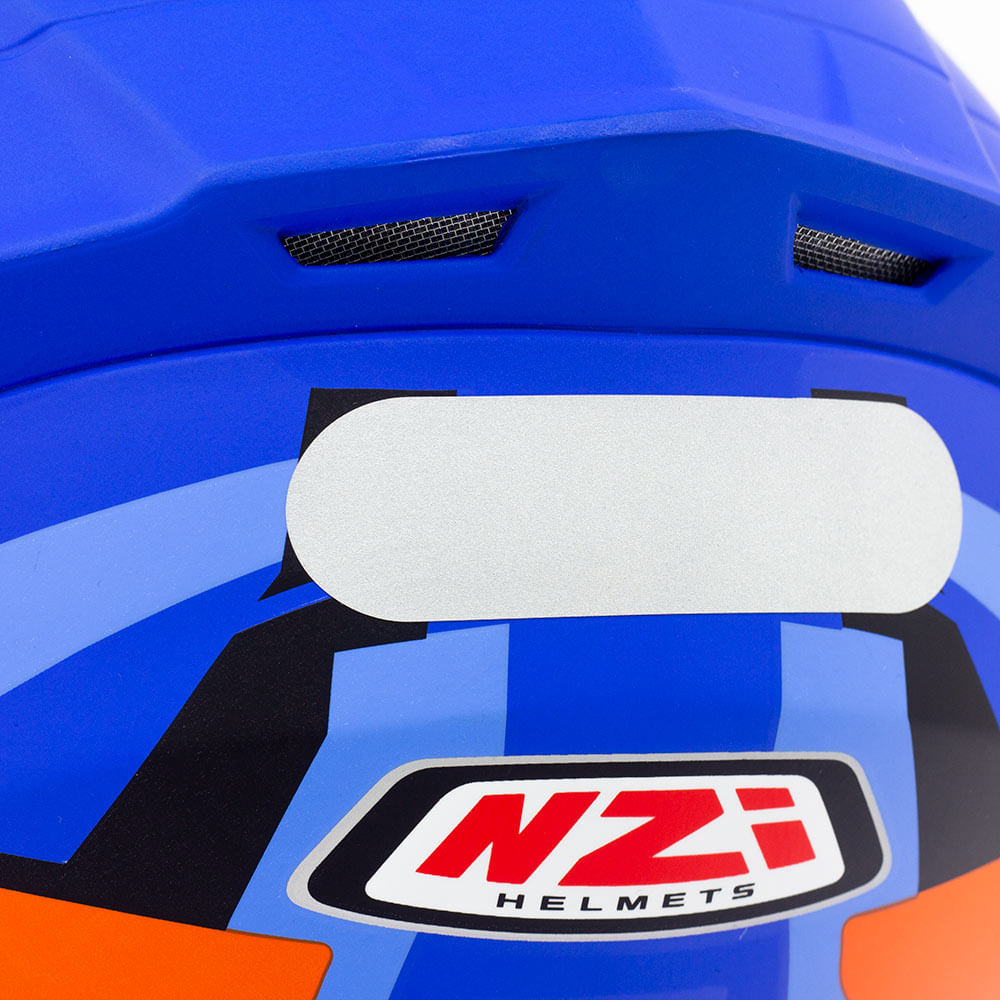 Capacete Moto NZI Trendy Overtaking Azul Céu