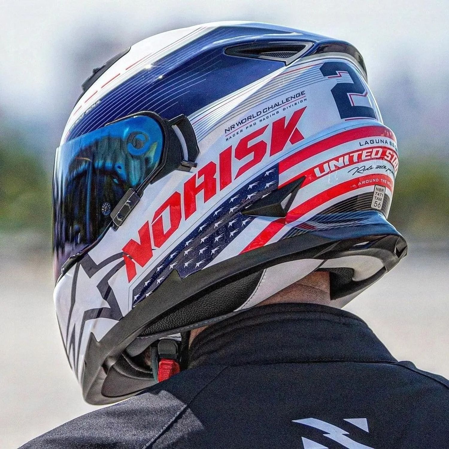 Capacete Norisk FF302 Grand Prix USA Nacar