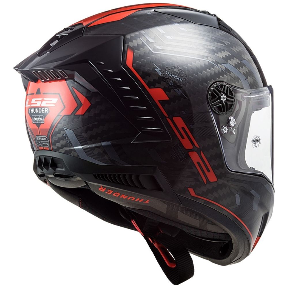 Capacete Ls2 FF805 Thunder C Sputnik Metal Vermelho - Nacar