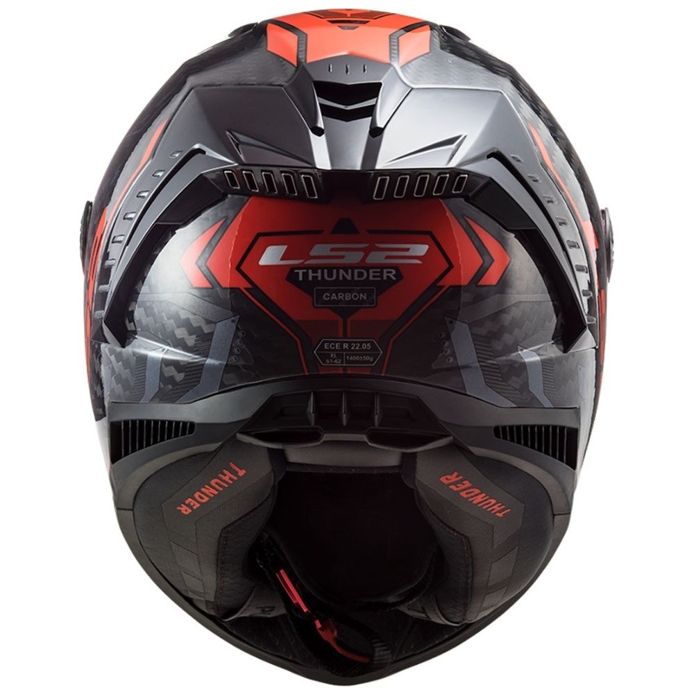 Capacete Ls2 FF805 Thunder C Sputnik Metal Vermelho - Nacar