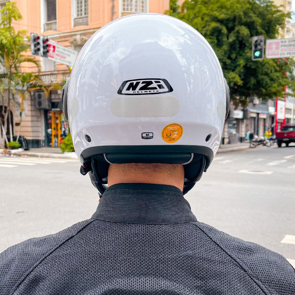 Casco De Moto Jet Ringway Duo NZI - Vintage Y Cómodo, Con Pantalla Desmontable