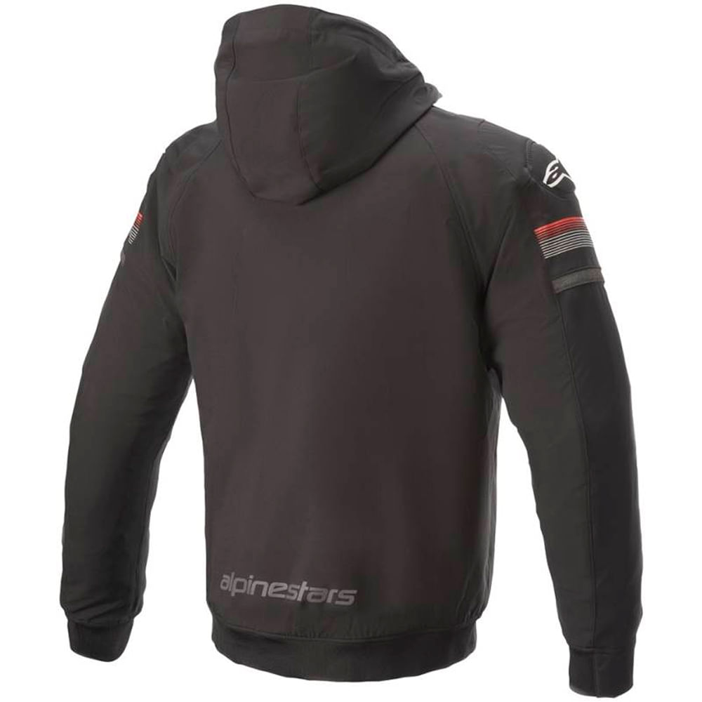 Jaqueta Alpinestars Sektor V2 Tech Hoodie Preto Vermelho Jaqueta Alpinestars Sektor V2 Tech Hoodie Preto Vermelho
