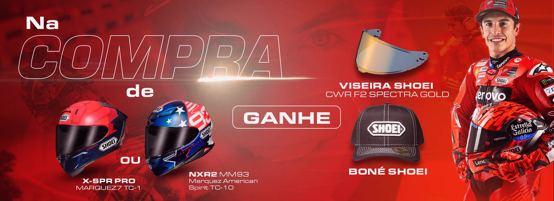 compre shoei e ganhe brindes